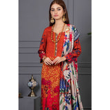 Orchid Modal Satin Digital Printed Un-Stitched 3 Pcs Suit - 5, Women, 3Pcs Shalwar Suit, Orchid, Chase Value