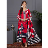 Orchid Modal Satin Digital Printed Un-Stitched 3 Pcs Suit - 6, Women, 3Pcs Shalwar Suit, Orchid, Chase Value