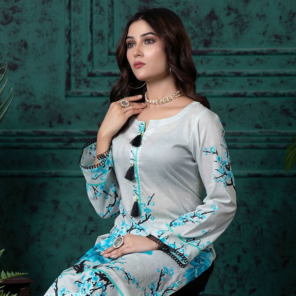 Regalia Digital Printed Un-Stitched Kurti V-1 - 7, Women, Unstitched Kurti, Regalia Textiles, Chase Value
