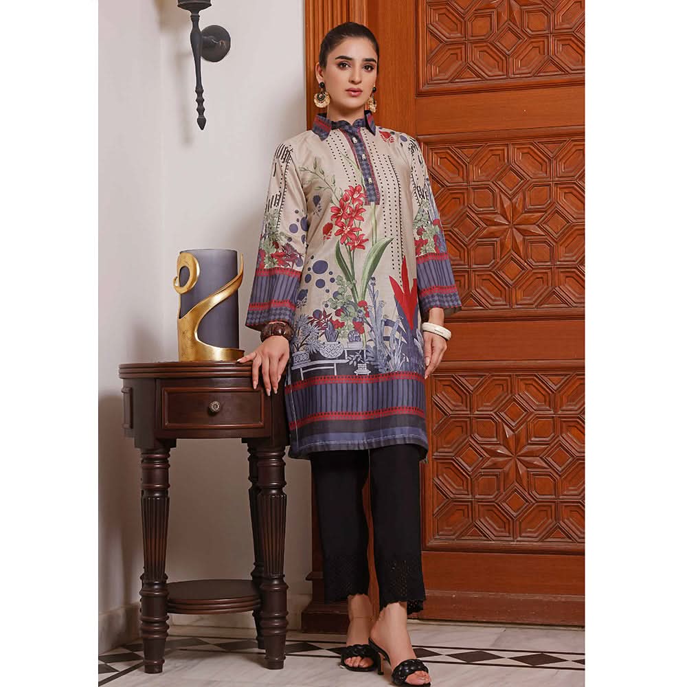 Halime Sultan Unstitched Printed Kurti 8 - V1, Women, Unstitched Kurti, Halime Sultan, Chase Value