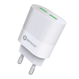 Dual Port Usb Charger 2.4A WC -116 - White, USB Cables, Chase Value, Chase Value