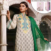 Zobia Noor Embroidered Lawn 3 Piece Un-Stitched Suit - ZN-03A, Women, 3Pcs Shalwar Suit, Salam's Textiles, Chase Value