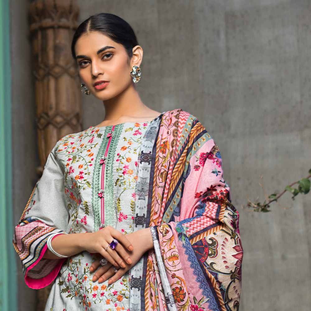 Regalia Digital Printed Embroidered Lawn 3 Piece Un-Stitched Suit - 11, Women, 3Pcs Shalwar Suit, Regalia Textiles, Chase Value