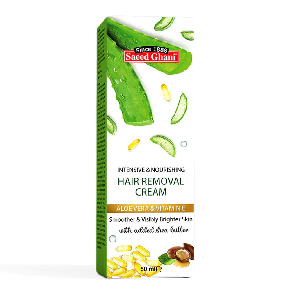 Saeed Ghani Hair Removal Cream With Aloe Vera & Vitamin E - 50ml, Hair Removal, Saeed Ghani, Chase Value