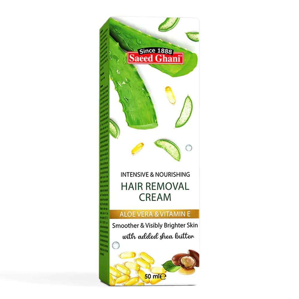 Saeed Ghani Hair Removal Cream With Aloe Vera & Vitamin E - 50ml, Hair Removal, Saeed Ghani, Chase Value