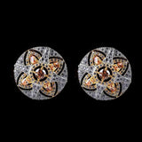 American Diamond Ear Tops - Peach - test-store-for-chase-value