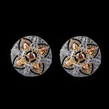 American Diamond Ear Tops - Peach - test-store-for-chase-value