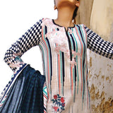 VS Daman Printed Cambric unstitched 3pc Suit V-2, Women, 3Pcs Shalwar Suit, VS Textiles, Chase Value