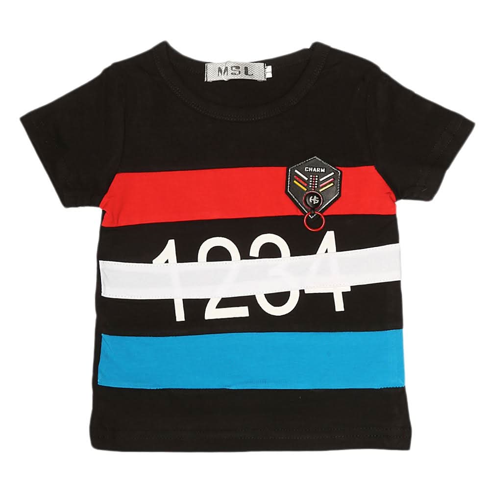 Newborn Boys T-Shirt - Black, Kids, NB Boys Shirts And T-Shirts, Chase Value, Chase Value