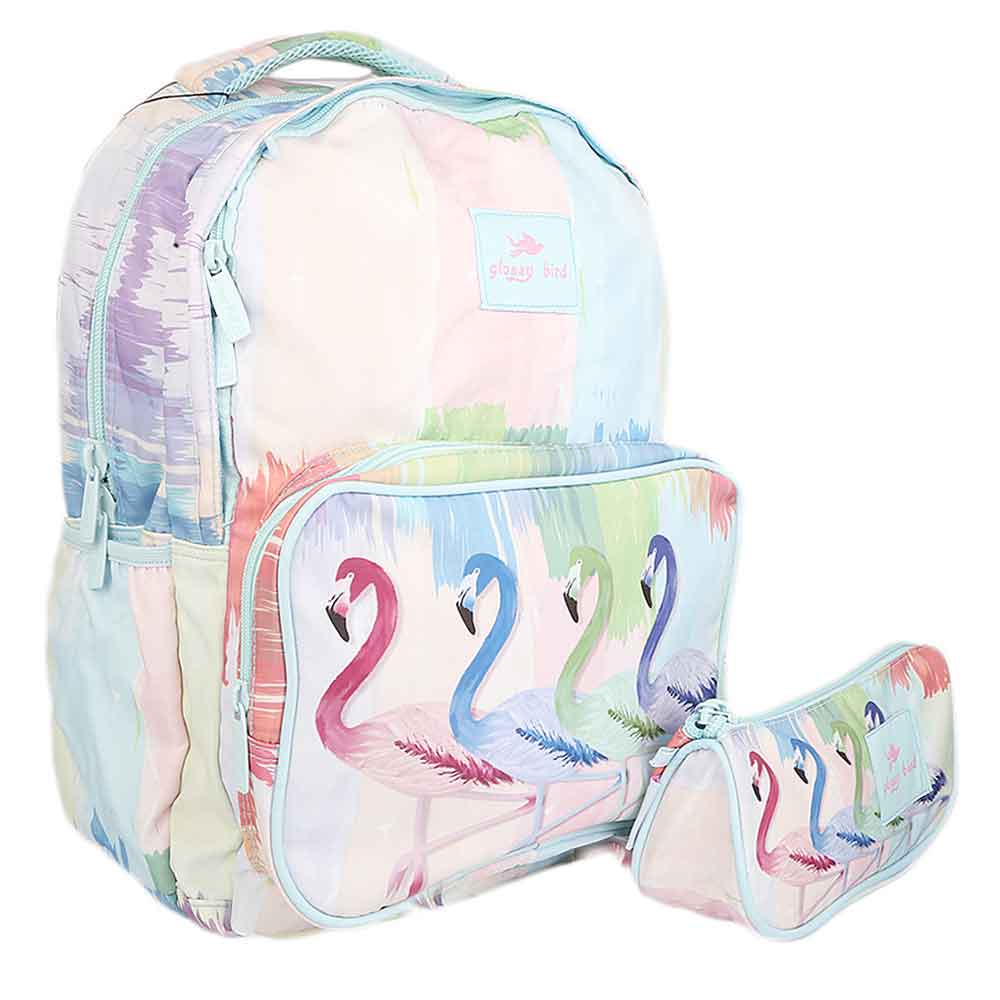 School Bag 2291 - Multi color Swan, Kids, School And Laptop Bags, Chase Value, Chase Value