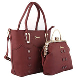 Women's Handbag 2 Pcs (129) - Maroon, Women, Bags, Chase Value, Chase Value