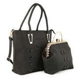 Women's Handbag 2 Pcs (129) - Black, Women, Bags, Chase Value, Chase Value
