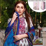 Zobia Noor Embroidered Lawn 3 Piece Un-Stitched Suit - ZN-01A, Women, 3Pcs Shalwar Suit, Salam's Textiles, Chase Value