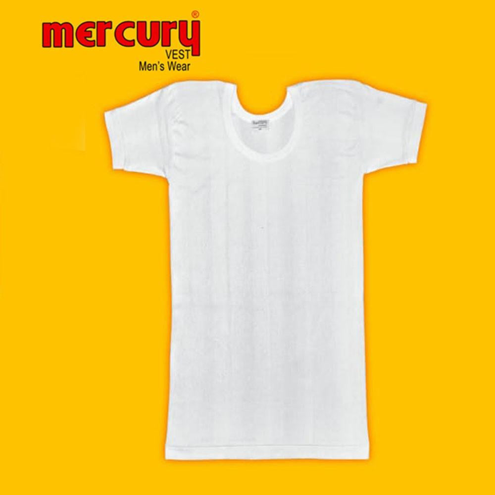 Mercury Half Sleeves Vest - White - Chase Value Centre