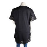 Women's Frill Stone T-Shirt - Black - test-store-for-chase-value