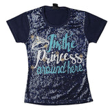 Girls Sequence T-Shirt - Navy Blue - Navy/Blue - test-store-for-chase-value