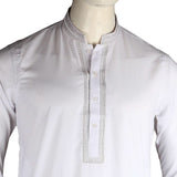 Men's Embroidered Kameez Shalwar - White - test-store-for-chase-value