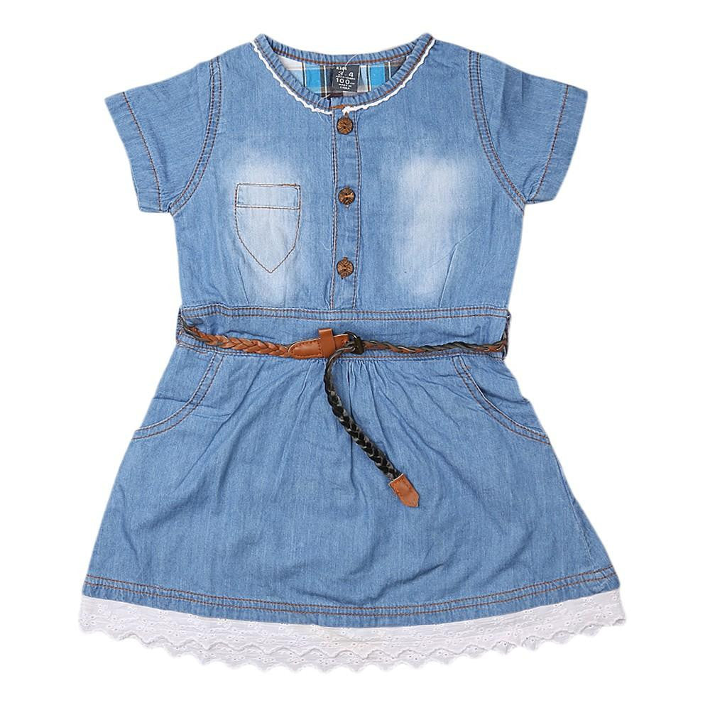 Girls Denim Top - Light Blue - test-store-for-chase-value