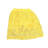 Girls Fancy Cotton Net Skirt - Yellow - test-store-for-chase-value