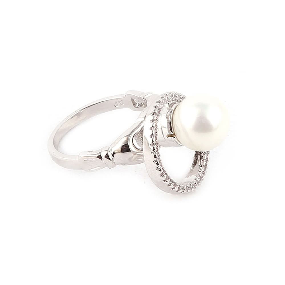 Zircon Finger Ring - Silver - test-store-for-chase-value