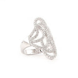 Zircon Finger Ring - Silver - test-store-for-chase-value