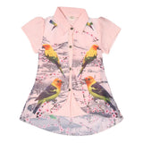 Girls Printed 2 Piece Shirt - Peach - test-store-for-chase-value
