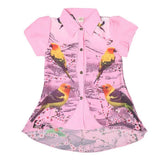 Girls Printed 2 Piece Shirt - Pink - test-store-for-chase-value