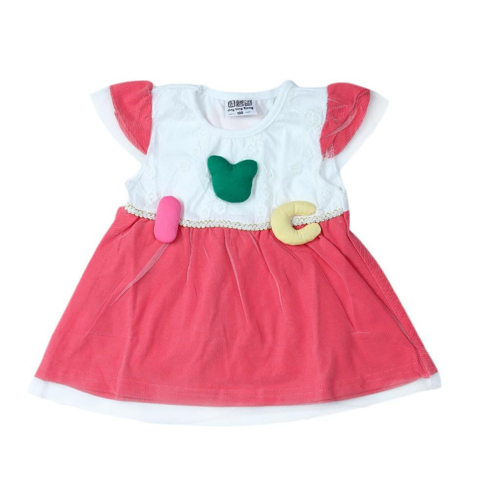 Newborn Girls Frock - Red - test-store-for-chase-value
