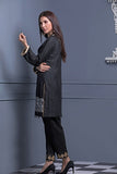 Areeba Saleem Black & White Embroidered Kurti - 3 - test-store-for-chase-value