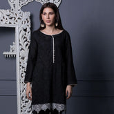 Areeba Saleem Black & White Embroidered Kurti - 8 - test-store-for-chase-value