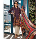 Zavia Digital Printed Lawn 3 Piece Un-Stitched Suit - 15, Women, 3Pcs Shalwar Suit, Fairdeal Textiles, Chase Value