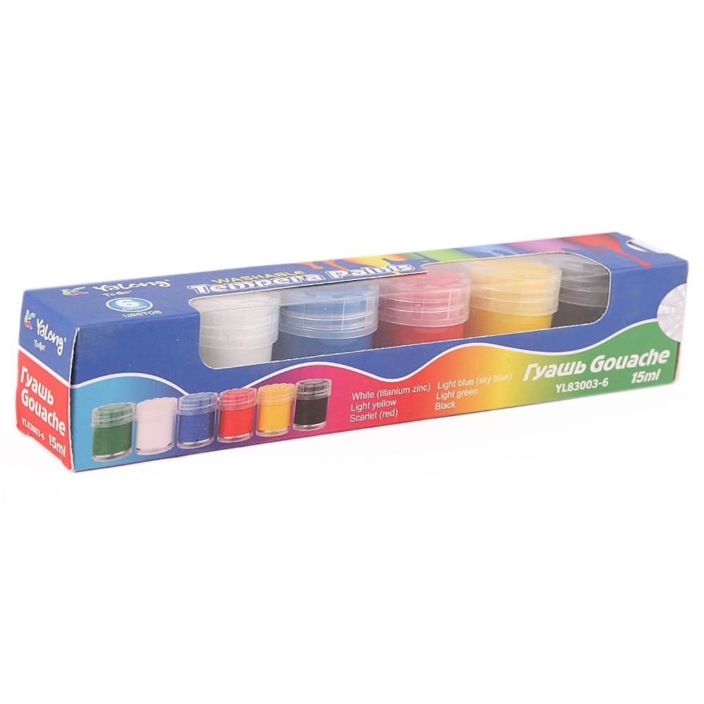 Yalong Face Colors Tempera Paints 6 Colors - test-store-for-chase-value