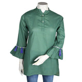 Women's Printed Top - Dark Green - test-store-for-chase-value