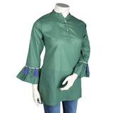 Women's Printed Top - Dark Green - test-store-for-chase-value