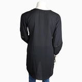 Women's Chiffon Net Top - Black - test-store-for-chase-value