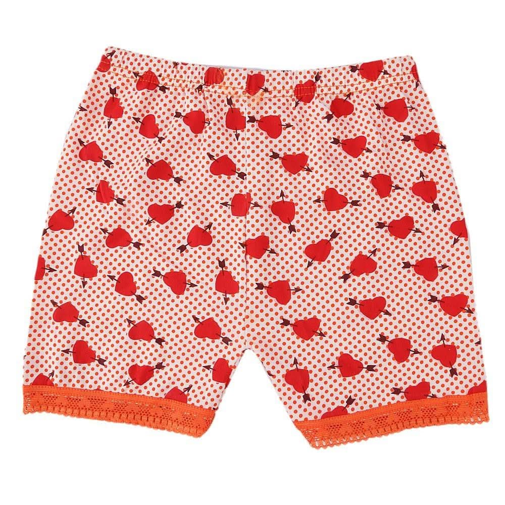 Girls Printed Boxer - Orange - test-store-for-chase-value