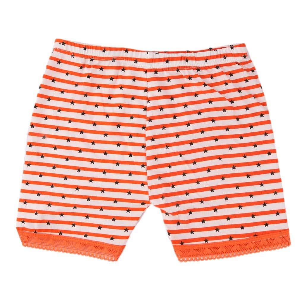 Girls Printed Boxer - Orange - test-store-for-chase-value