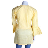 Women's Embroidered Jhabla - Yellow - test-store-for-chase-value