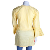 Women's Embroidered Jhabla - Yellow - test-store-for-chase-value
