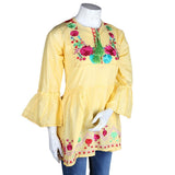 Women's Embroidered Jhabla - Yellow - test-store-for-chase-value