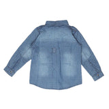 Boys Full Sleeves Denim Shirt - Blue - test-store-for-chase-value