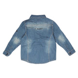 Boys Full Sleeves Denim Shirt - Blue - test-store-for-chase-value
