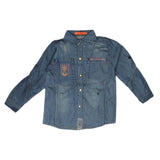 Boys Full Sleeves Denim Shirt - Blue - test-store-for-chase-value