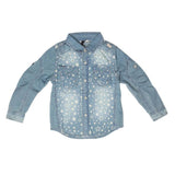 Boys Full Sleeves Denim Shirt - Light Blue - test-store-for-chase-value