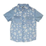 Boys Half Sleeves Denim Shirt - Light Blue - test-store-for-chase-value