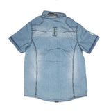 Boys Half Sleeves Denim Shirt - Light Blue - test-store-for-chase-value