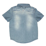 Boys Half Sleeves Denim Shirt - Light Blue - test-store-for-chase-value