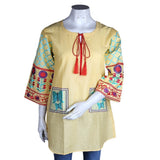 Women's Embroidered Top - Yellow - test-store-for-chase-value