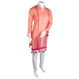 Women's Embroidered 2 Pcs Cotton Suit - Peach - test-store-for-chase-value
