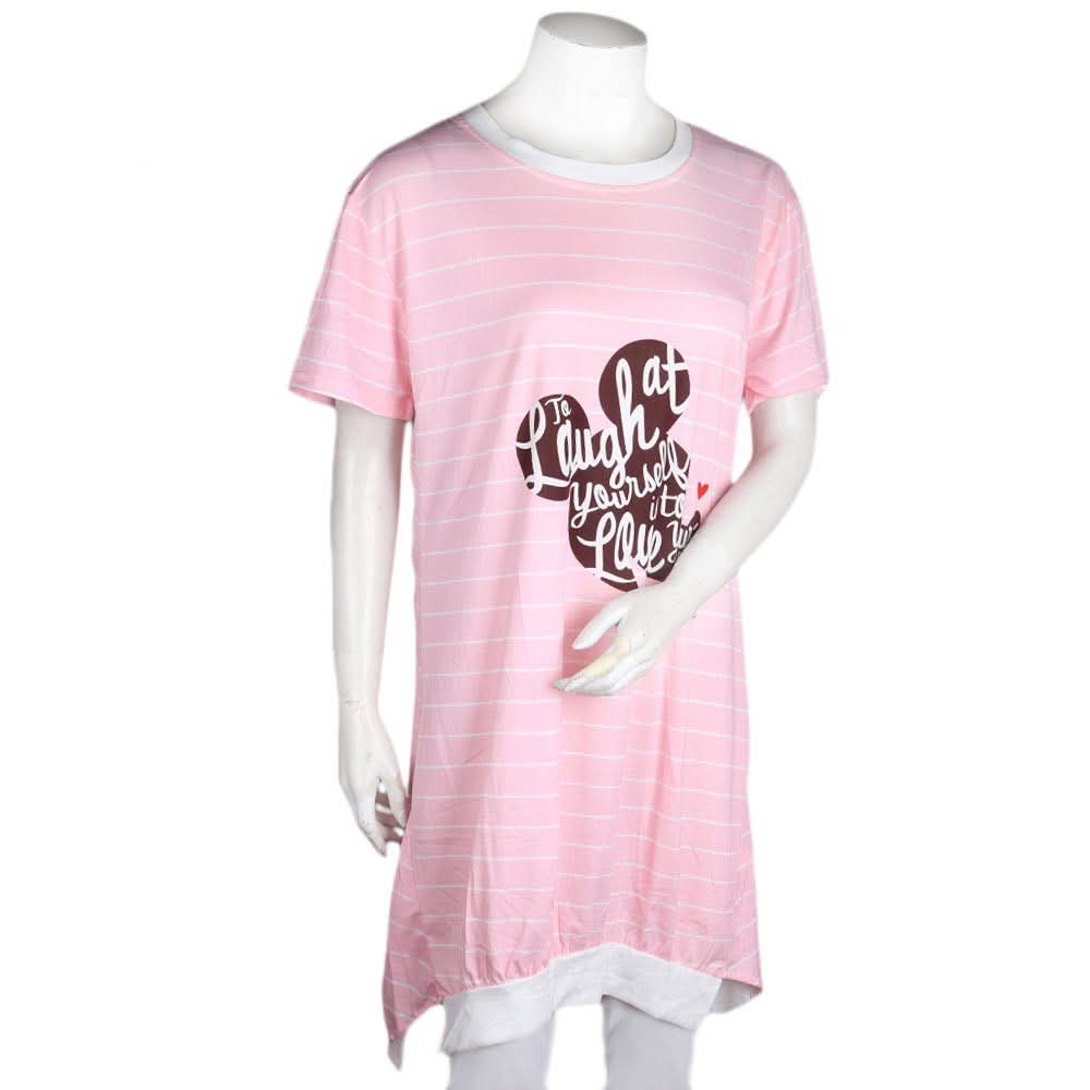 Women's Night Top - Light Pink - test-store-for-chase-value